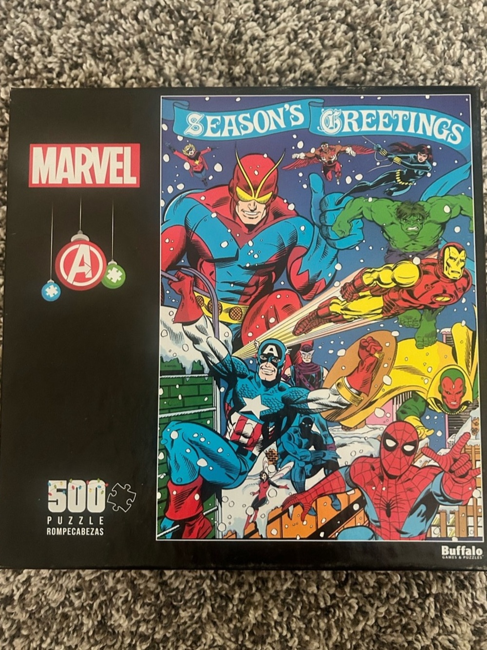 Brand new Puzzle - Marvel Season's Greetings from the Avengers 500-Piece Puzzle